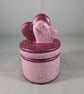 Pink Ceramic Valentine Hearts Trinket Jewellery Storage Gift Box. - Image 1