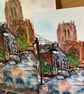 Pilgrim street watercolour print - Image 4