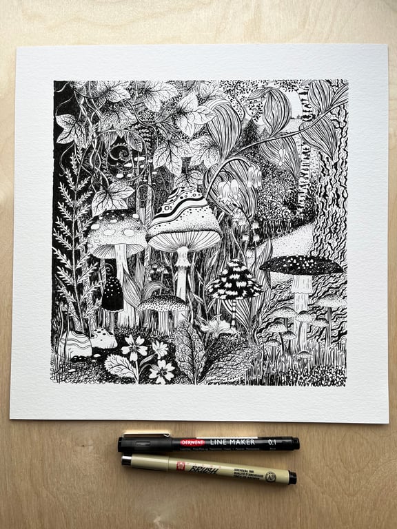 Magical Mushrooms Art Print