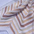 Neutral shades baby blanket 100% cotton. Slightly imperfect.