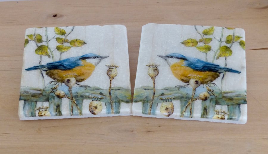 Marble 'Nuthatch' Coasters