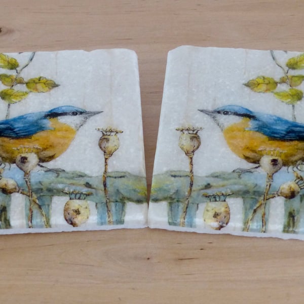 Marble 'Nuthatch' Coasters