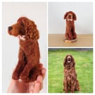 Pet Portrait Commission, woollen sculpture, dog, cat, guinea pig