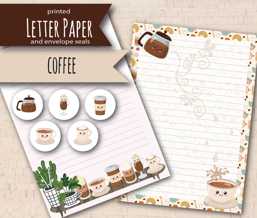 Letter Writing Paper Coffee