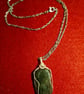 Labradorite oblong stone wrapped in silver plated