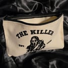 Ghostface Horror Zip Pouch, Scream Inspired Makeup Bag, Gothic Pencil Case 