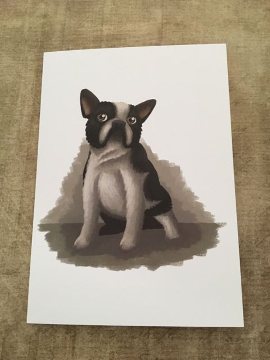 French Bulldog Blank Greeting Card