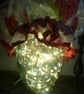Luxery Strawberry Shower Cap Lge Size Fully Waterproof Frilled Silk Ribbon Edge - Image 3