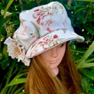 Upcycled floral Baker boy cap - Size medium 