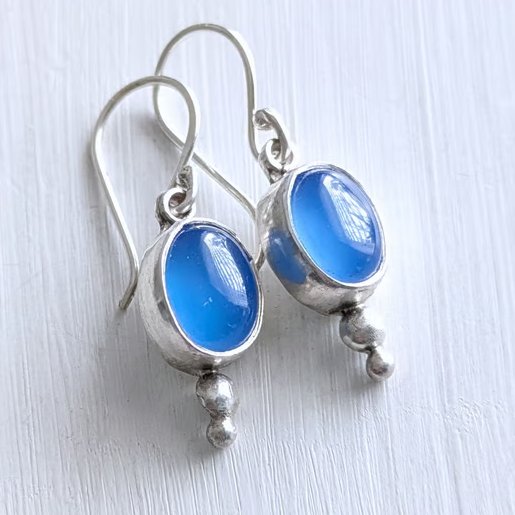 Blue Onyx earrings