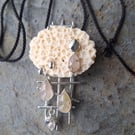 Tears of the Island: A Transformable Brooch & Pendant. Silver 925