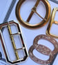 4 Vintage Gold Metal Buckles - Image 2