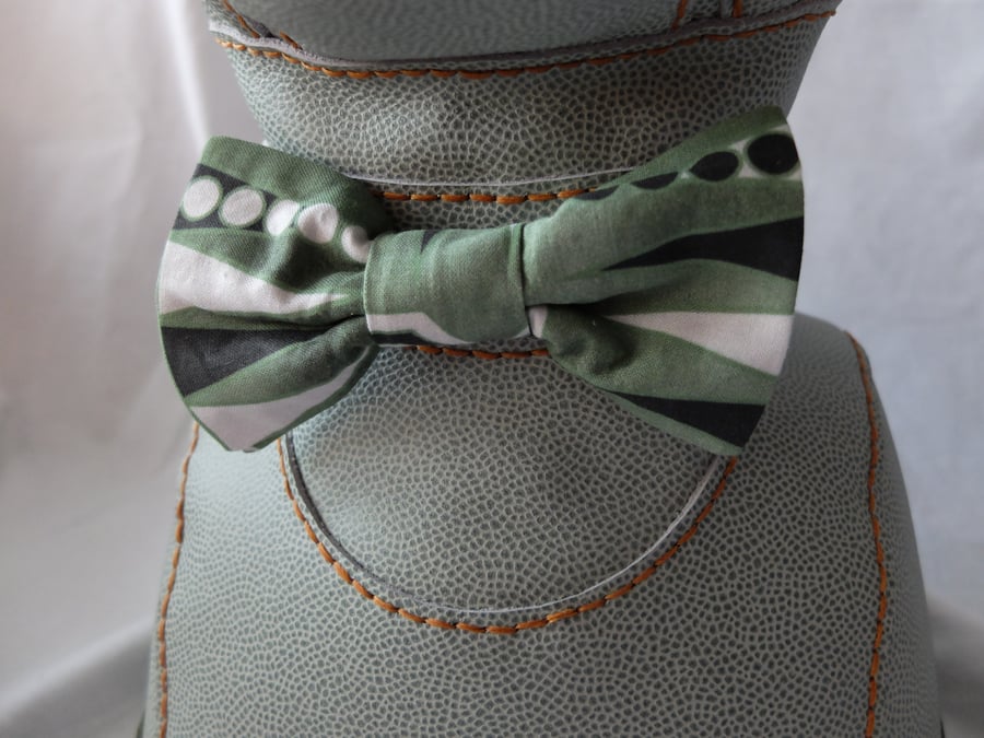 Hand made Bow Tie in Backgammon fabric