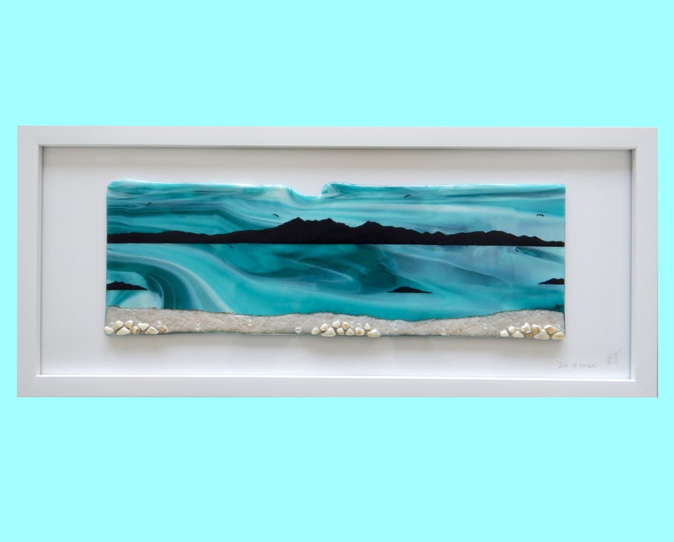 Handmade Fused Glass 'Isle of Arran' Picture