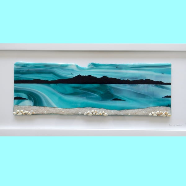 Handmade Fused Glass 'Isle of Arran' Picture