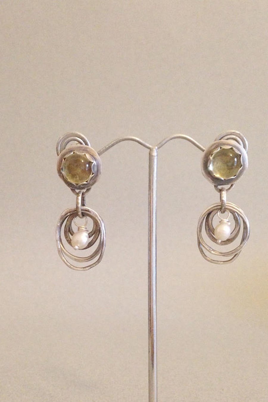 Artisan Hoop Earrings - Silver Organic Hoop Earrings