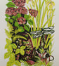 The Garden Pond' - linoprint - Image 2