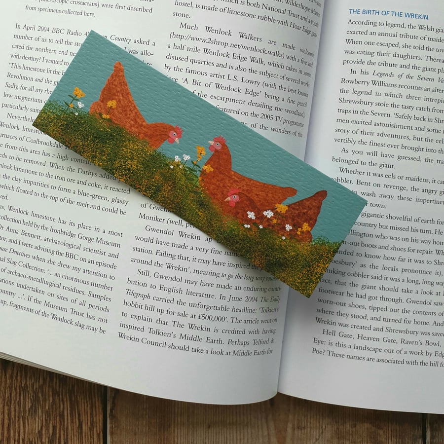 Three Hens Bookmark