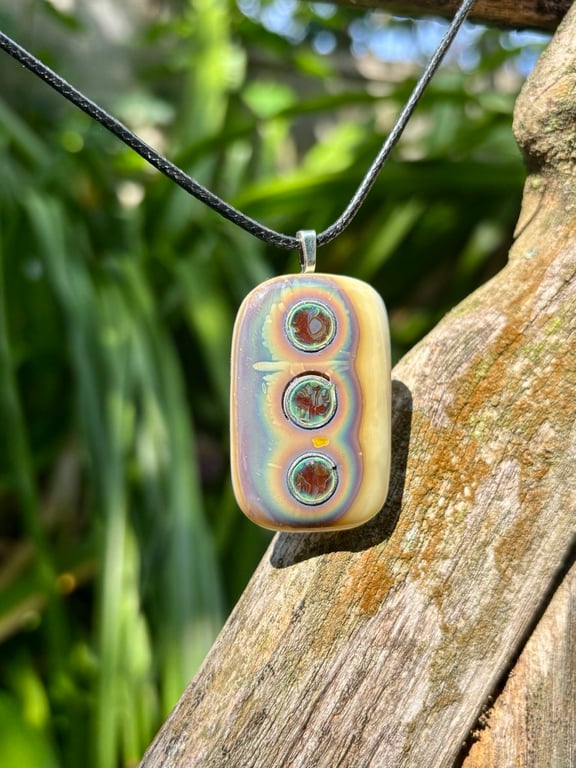 Handmade Reactive Glass Pendant