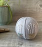 Embroidered Wool Plant Pot and Botanical  Bowl Filler Sphere Ball 