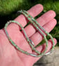 Chrysoprase and silver bead necklace