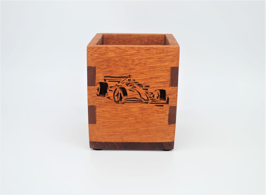 Wooden Stationary, Pencil Box - F1 Car