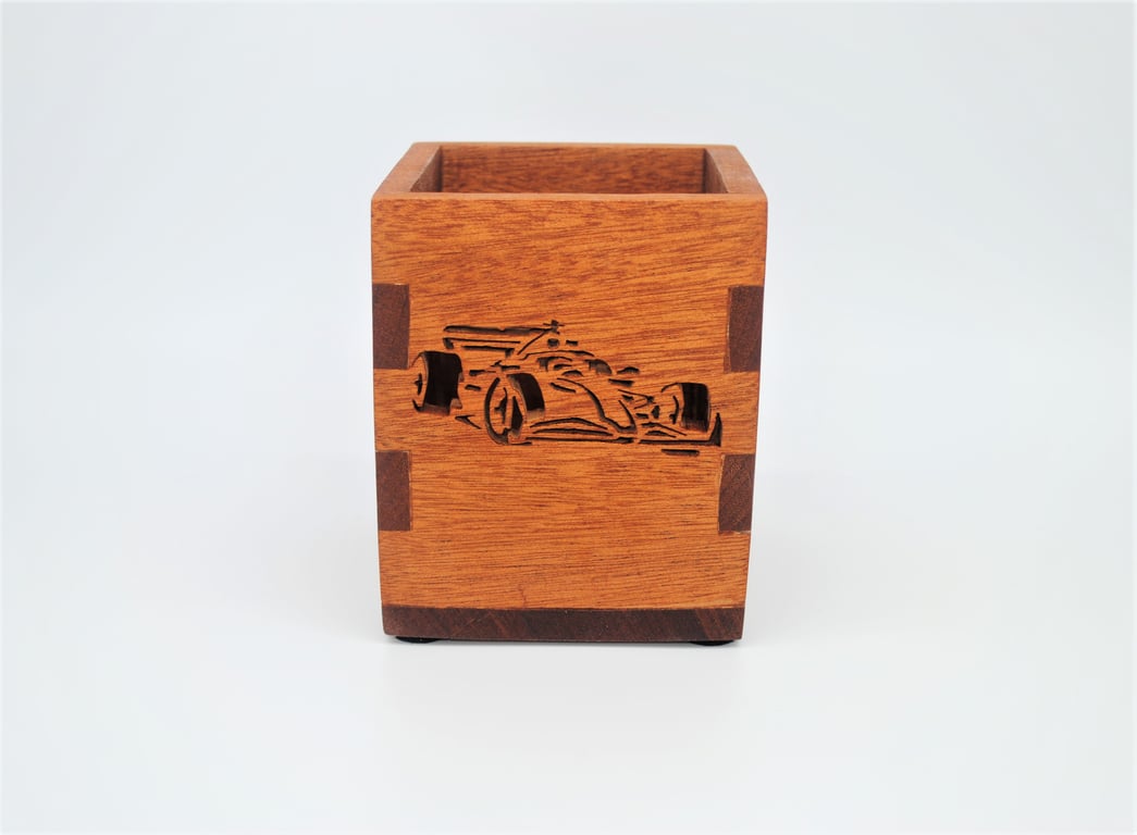 Wooden Stationary, Pencil Box - F1 Car