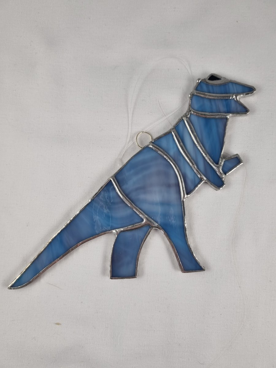 547 Stained Glass Tyrannosaurus Rex - handmade hanging decoration.