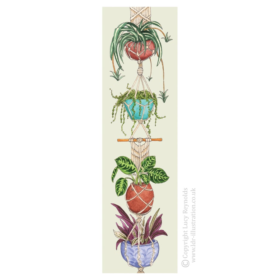 Macrame Houseplants Bookmark
