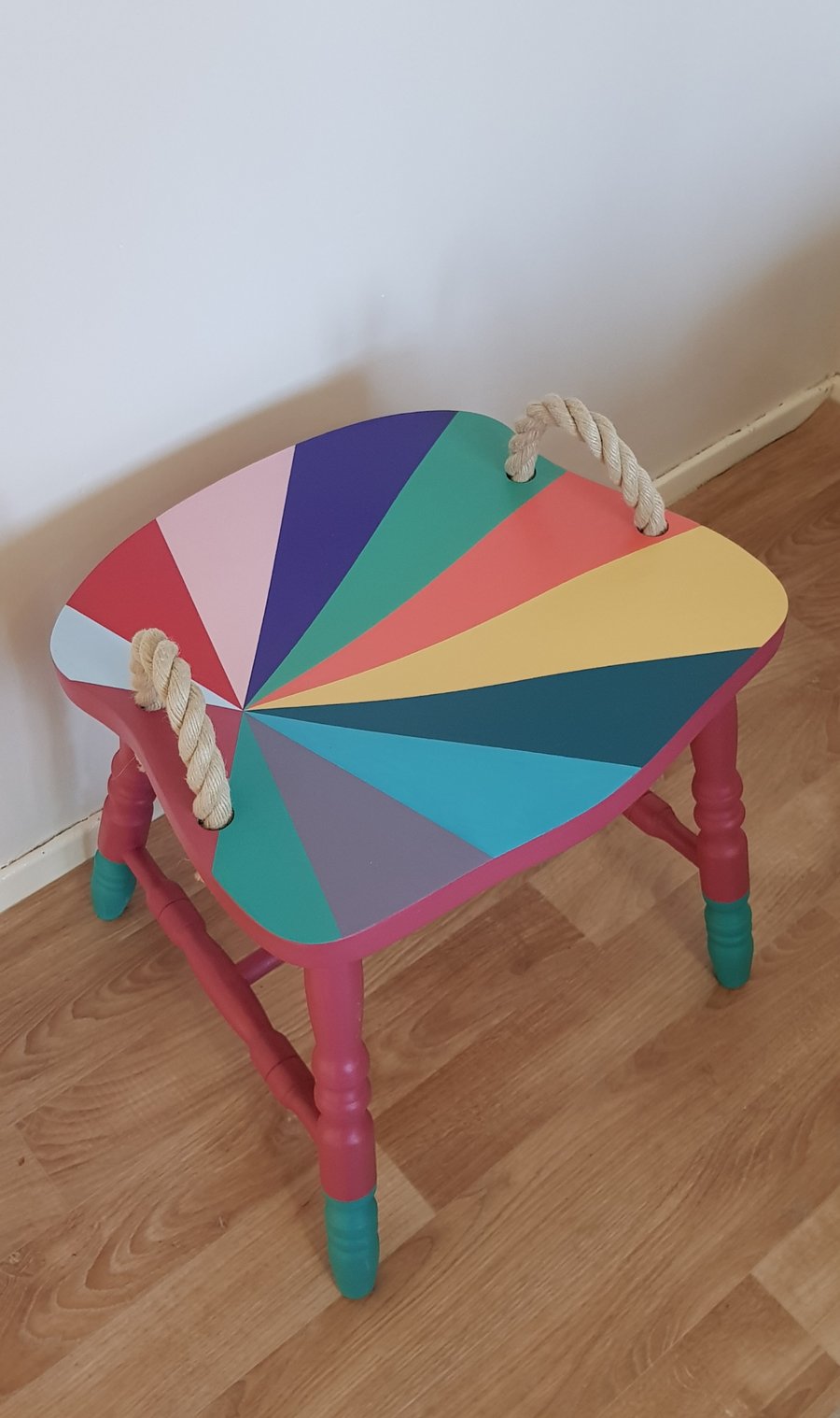 Patio, kitchen, lounge, bedroom hand-painted stool