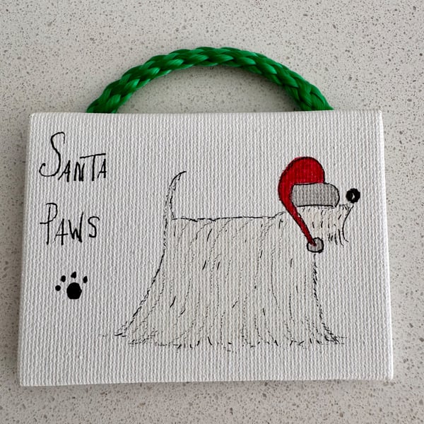 Santa Paws Dog Christmas Decoration 