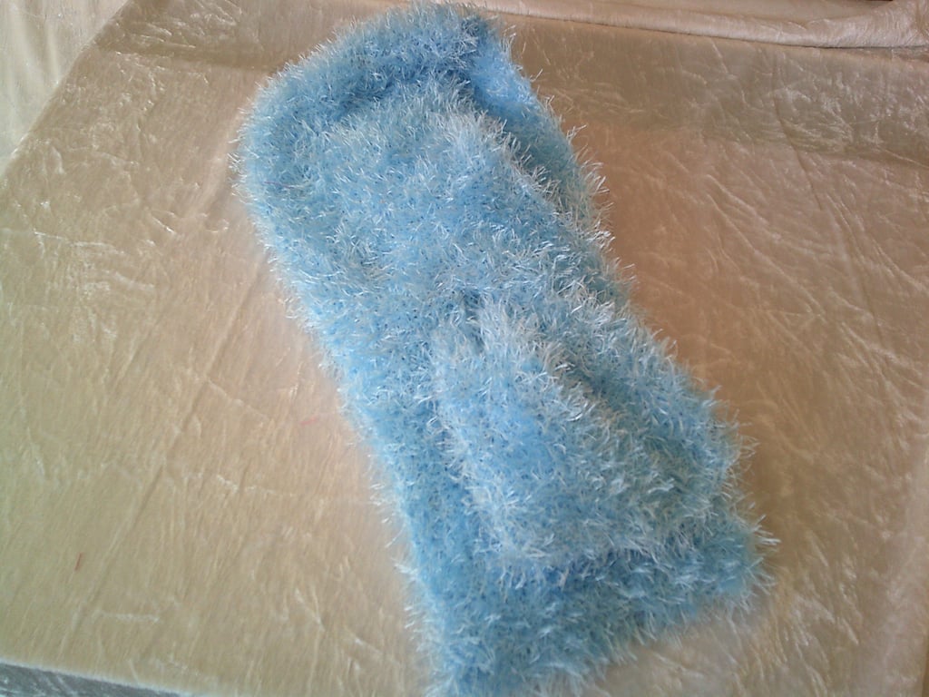 Hand Knitted Baby Blue Necktie