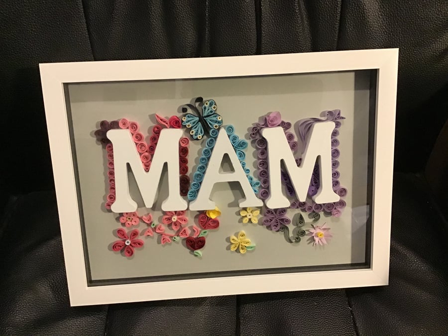 Gift for Mam, mam in frame, made in Northumberland, special gift for special Mam