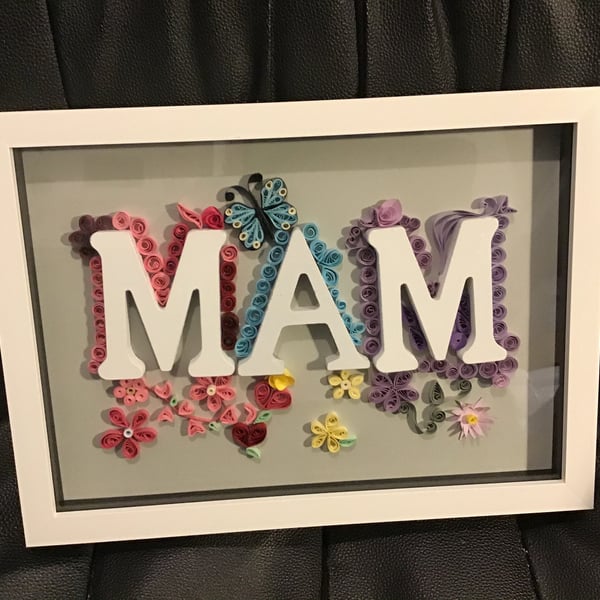 Gift for Mam, mam in frame, made in Northumberland, special gift for special Mam