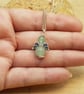 Minimalist Green Aventurine angel pendant necklace. Reiki jewelry uk - Image 2