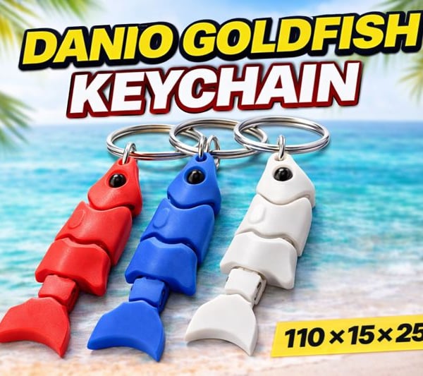 Danio Goldfish Keychain - 110 - 15 - 25mm