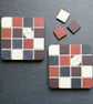 Coaster Set - Two Mosaic Chequerboard Coasters - Image 2