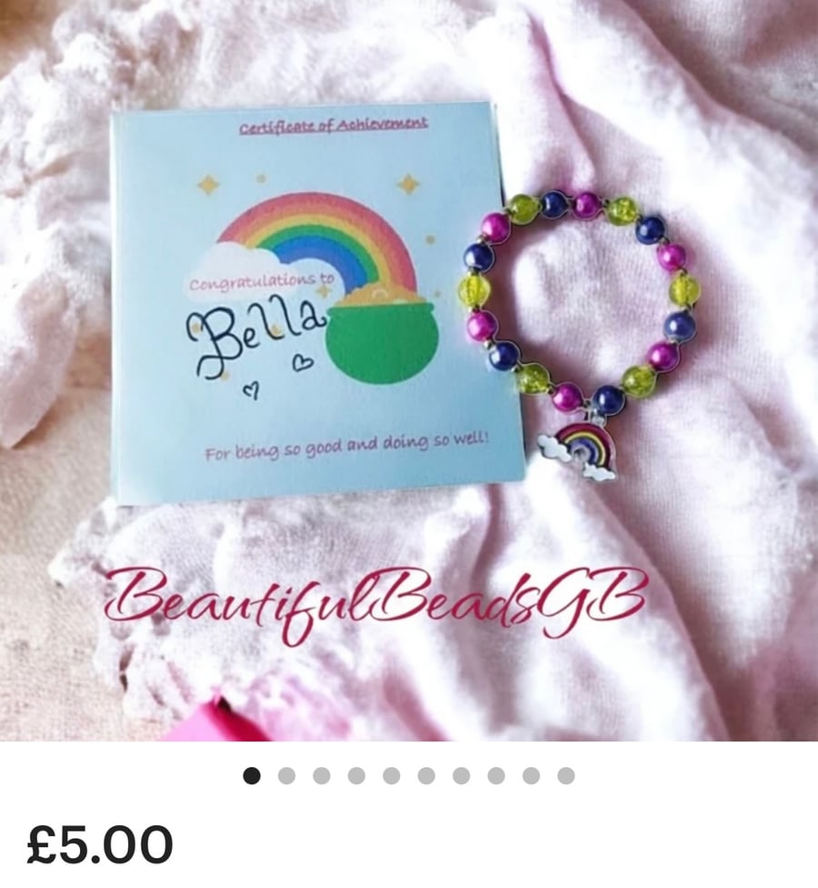 Well done certification and stretch beaded bracelet gift set 