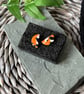 Orange Funky Half Moon Stud Earrings - Image 4