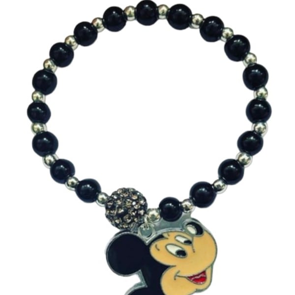Mickey mouse shamballa stretch beaded bracelet gift 