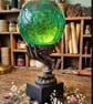 Emerald  Seer Ball with Hand Stand