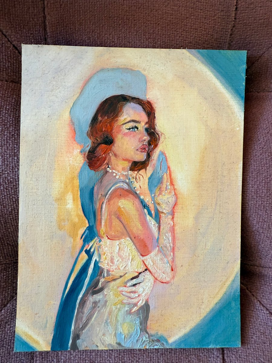 Vintage Elegance – 1930s Style Woman Portrait Painting