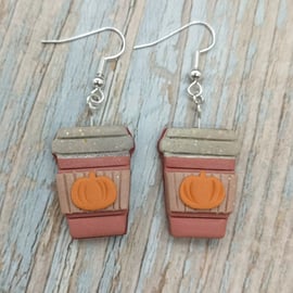 Pumpkin Spice Polymer Clay Earrings