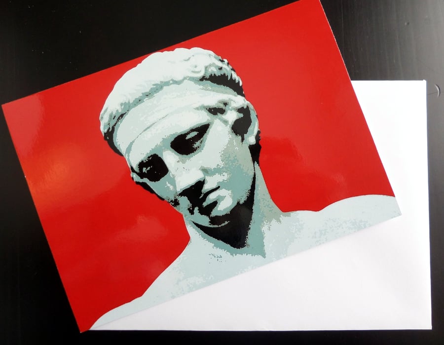 Diadoumenos Greek Athlete Greetings Card 