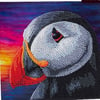 Puffin sunset card diamond painting kit