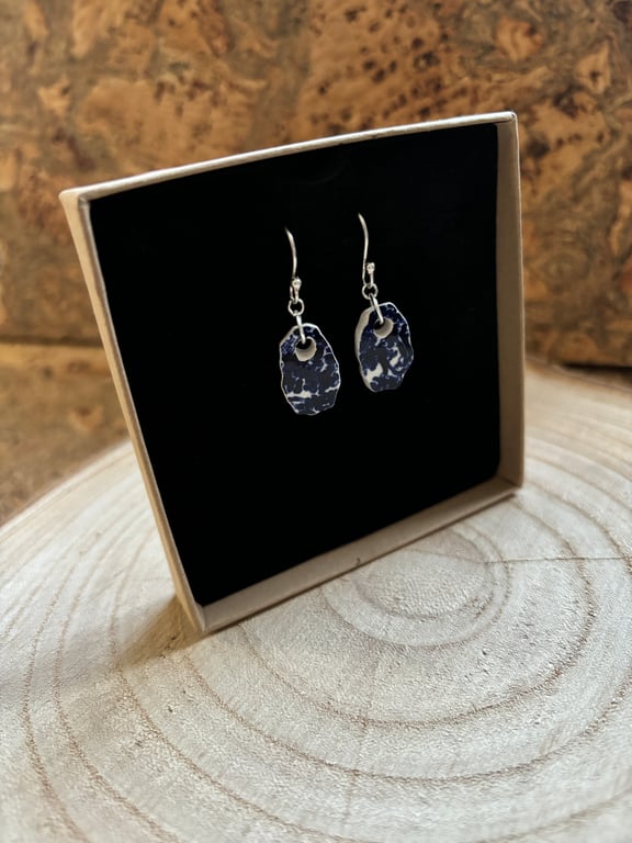 Handmade Drop Earrings, Ceramic, Unique Earrings, vintage, sustainable gifts.