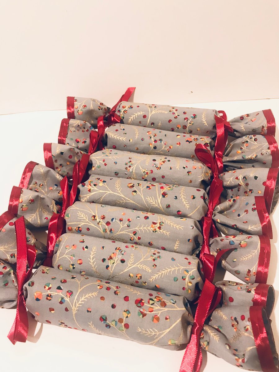 Reusable Fabric Christmas Crackers - Fill With Your Own Treats 