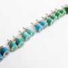 color pencil ear studs, the green and blue series