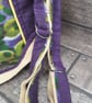 Eco-Friendly Rucksack  - Handmade from Upcycled Materials - Purple and green - Image 3