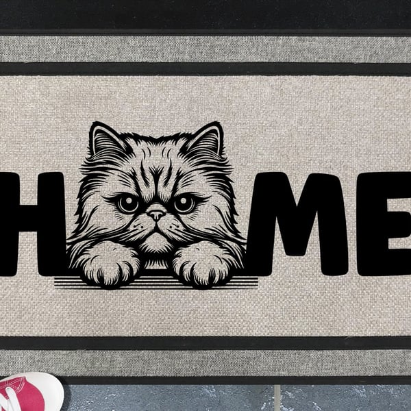 Persian Cat Home Door Mat No.1 - All Weather Doormat - 45x70cm 